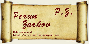 Perun Žarkov vizit kartica